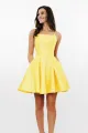 Spaghetti Straps Criss Cross Daffodil Homecoming Dress
