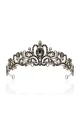 Gold Tiara Crowns for Women(Black,One Size)
