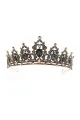 Silver Tiara Crowns(Black,One Size)