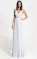 Grecian A-Line V-neck Lace Tulle Wedding Dress With Open Back And Appliques