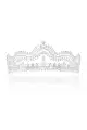 Crystal-Embellished Tiara in Silver Tone
