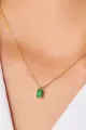 Colorful Zircon Pendant Necklace(Green,One Size)
