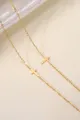 Gold Cross Pendant Necklace(Gold,One Size)