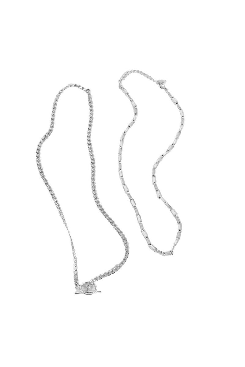 Geometric Paperclip Chain Necklace
