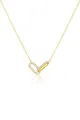Double Oval Knot Pendant Diamond Necklace