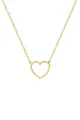 Hollow Heart Pendant Necklace(Gold,One Size)
