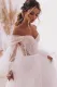 Boho A-Line Wedding Dresses Detachable Long Puff Sleeve(Diamond White,2)