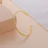 Silver Wave Adjustable Open Bracelets(Gold,One Size)