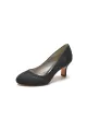 Chic White Lace Pumps with Intricate Floral Pattern(Black,US5)