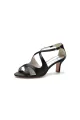 Royal Blue Satin Cross-Strap Pump with Ankle Strap(Black,US5)