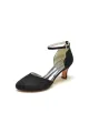 Elegant White Lace High Heels with Hollow-out Design(Black,US5)