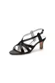 Royal Blue Cross-Strap Pump with Elegant Silver Buckle(Black,US5)