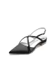 Simple Pointed Toe Ankle Straps Kitten Heels(Black,US5)