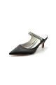 Pointed Toe Rhinestone High Heels(Black,US5)
