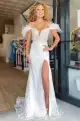 Paloma |Mermaid Feather Off the Shoulder Lace Prom Dress