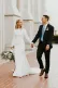 Jessamy | Modest Long Sleeve Satin Wedding Dress With Sweep Train