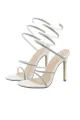 Rhinestone Toe Stiletto White High Heels