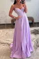 Adrianna | Strapless Lilac Corset A-Line Prom Dress with Rhinestones