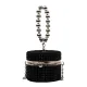 Silver Box Chain Handbag with Rhinestone(Black,One Size)