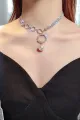 Silver Sparking Rhinestone Choker Necklace(Silver,One Size)