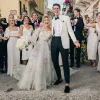 Danica | A-Line Floral Appliqued Majesty Bridal Wedding Dress with Ruffles