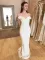 White Spaghetti Straps Long Sheath Satin Wedding Dresses(Diamond White,2)