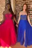 Abysmal | A-Line Strapless Beads Empire-Waist Sleeveless Prom Dress With Slit