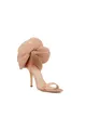 Black Flower Embellished High Stiletto Heel Sandals(Apricot,US5)