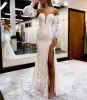 Alexandria |Mermaid Sweetheart Lace Prom Dress with Detachable Sleeves(Champagne,2)