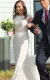 Bohemian Mermaid Bateau Neck Floor-length Lace Wedding Dress
