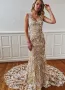 Boho Lace Open Back Sleeveless Appliqued Beach Sexy Wedding Dress