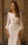 Talise | Casual Mermaid Bateau Chiffon Sweep Train Wedding Dress