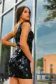 Astra | Chic Cut Glass Mirror Blue Short Homecoming Dress(Black,2)