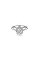 Citrine Oval Sparkle Cocktail Ring(Silver,One Size)