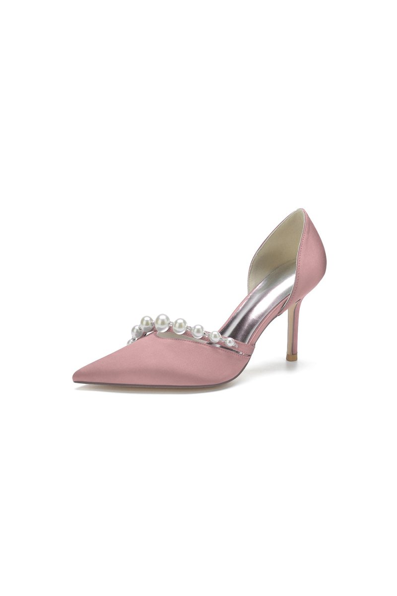 Cocktail Pointed Toe Pearl Heels