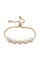 Crystal Silver Teardrop Bracelets(Gold,One Size)