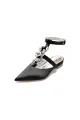 Crystal Chain Pointed Toe Flats