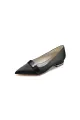 Crystal Cocktail Pointed Toe Flats(Black,US6)