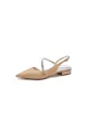 Crystal Slingback Sequin Pointed Toe Flats(Champagne,US6)