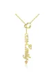 Custom Silver Heart Arrow Name Necklaces(Gold,One Size)