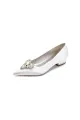 Pretty Pointed Toe Rhinestone Kitten Heels