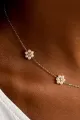Daisy Pearl Necklace(Gold,One Size)
