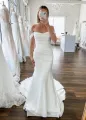 Hariklia | Elegant Mermaid Off the Shoulder Elastic Long Wedding Dresses(Diamond White,2)