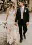 Lace Appliques Long Sleeves Mermaid Long Wedding Dresses