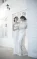 Gorgeous High-Neck Long Illusion Sleeve Mermaid Bridal Gown With Split Side(Diamond White,2)