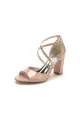 Elegant Nude Pink High Heels with Crossed Straps