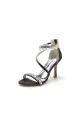 Elegant Single Strap Pearl Beaded Wedding Shoes(Black,US5)