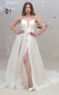 Ethereal A Line Floor-length Sleeveless Tulle Wedding Dress with Split Front