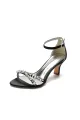 Simple Round Toe Chunky Heel Pumps(Black,US5)