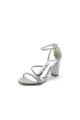 Faux Silk Strappy Chunky Heel Prom Shoes